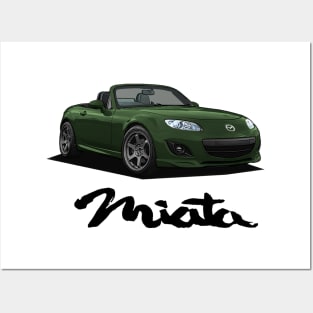 Mazda MX-5 Miata NC - NC2 Green Posters and Art